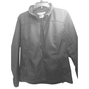 Columbia Womens Black Softshell Jacket Size M Polyester Mock collar Full Zip
